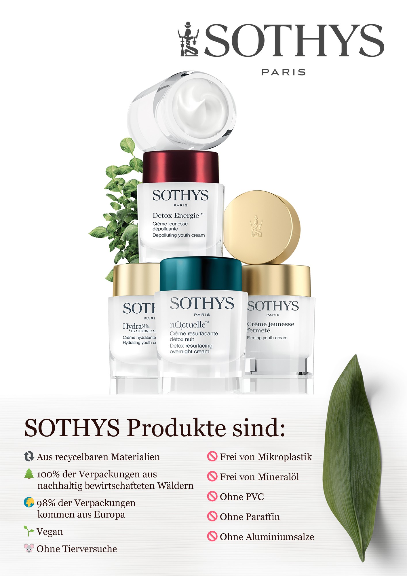 SOTHYS-Plakat zum Thema Nachhaltigkeit
